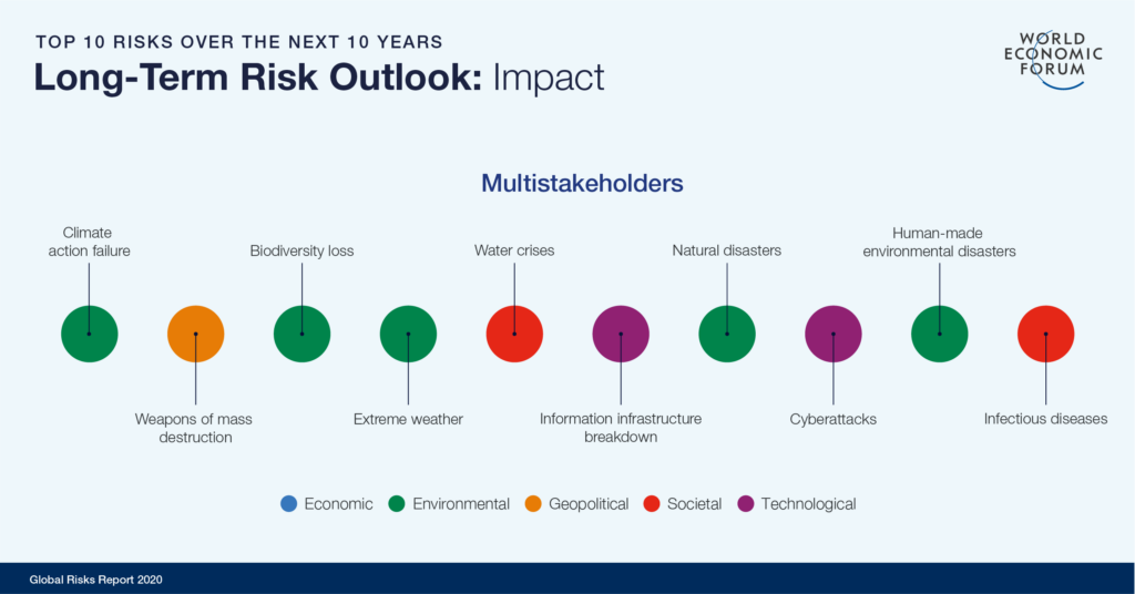 Example of categorization of global risks by the World Economic Forum (WEF)