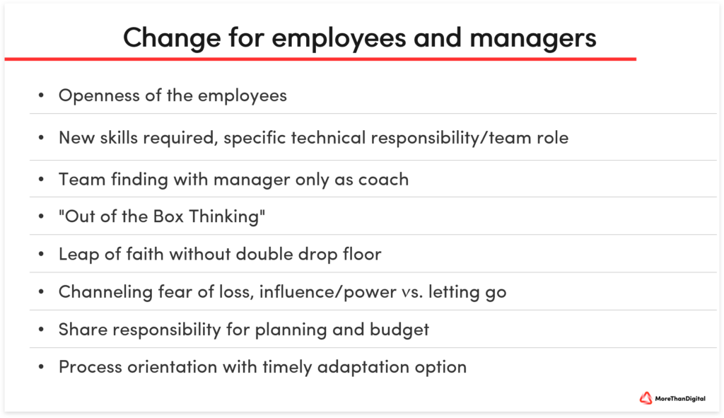Change for employees and managers