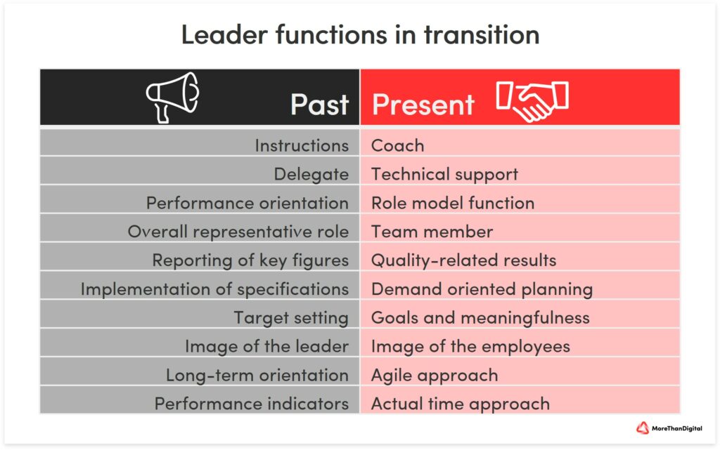Leader functions in transition