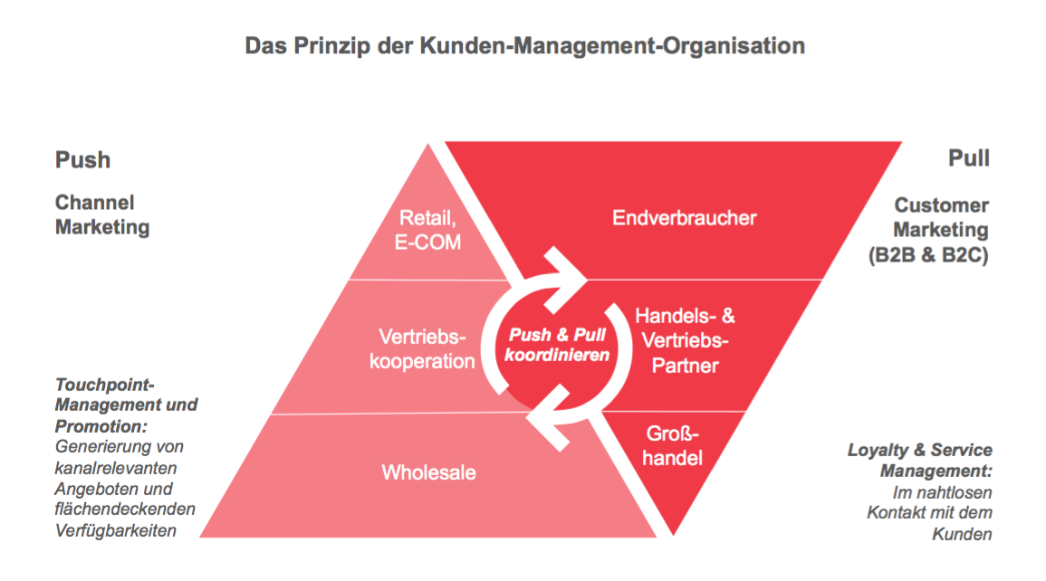 Schema einer Kundenmanagement-Organisation