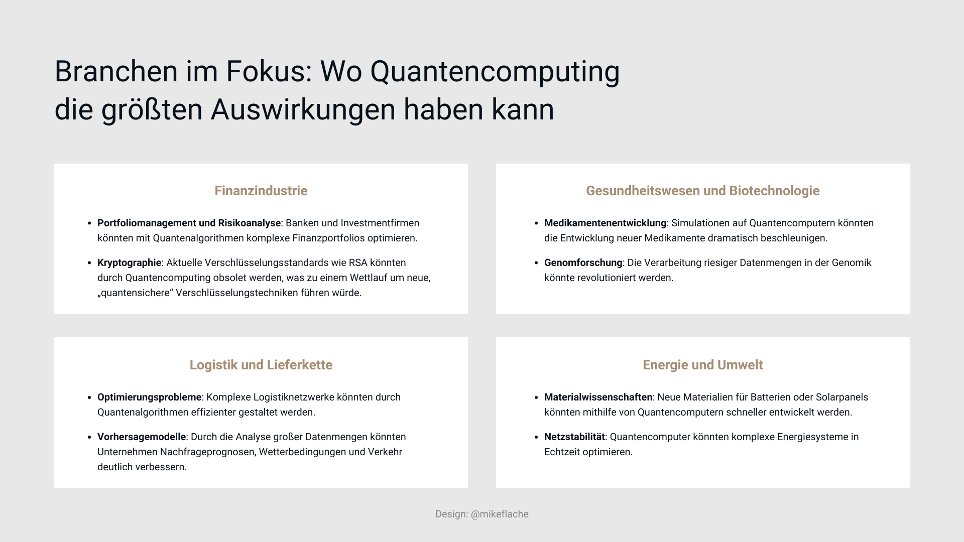 Quantencomputing: Was CEOs über die nächste Revolution wissen sollten 1 Branchen im Fokus - Wo Quantencomputing die größten Auswirkungen haben kann