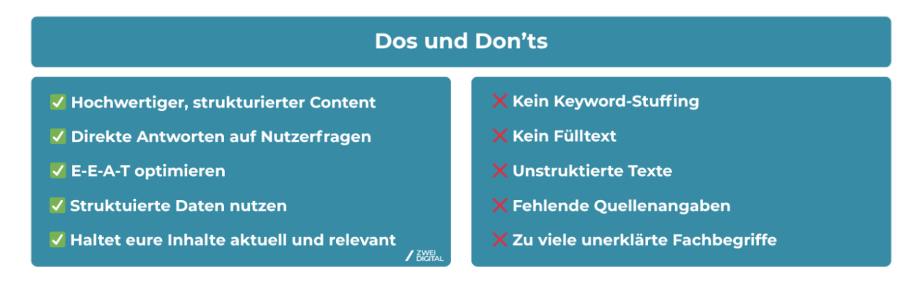 GEO: Wie KI die Zukunft der Suche verändert 2 Dos and Donts für GEO und SEO